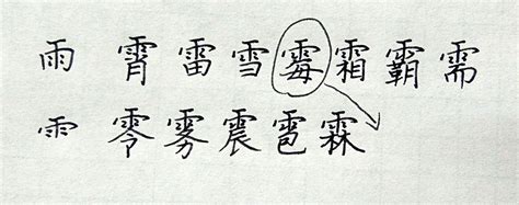 有雨的字|部首为“雨部”的字